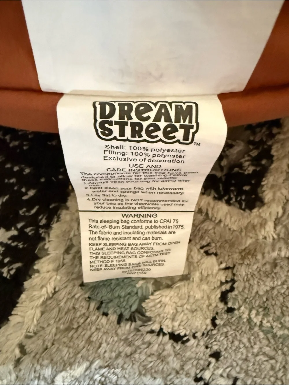 Plush Fox Kids Sleep Sack in Brown and Cream